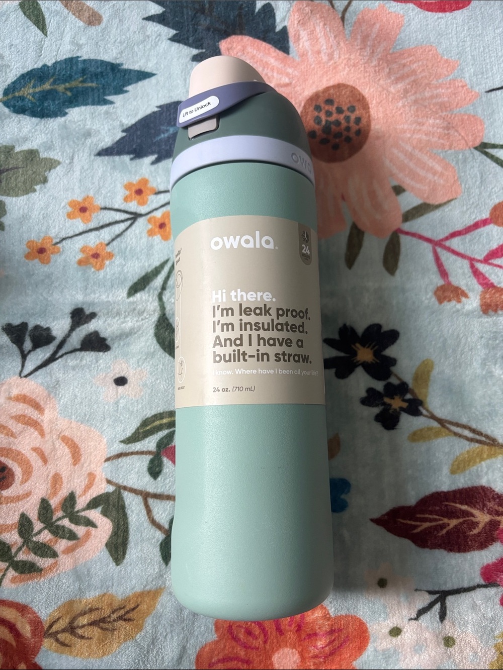 Owala Insulated 24oz Straw Bottle - Misty Meadows NWT